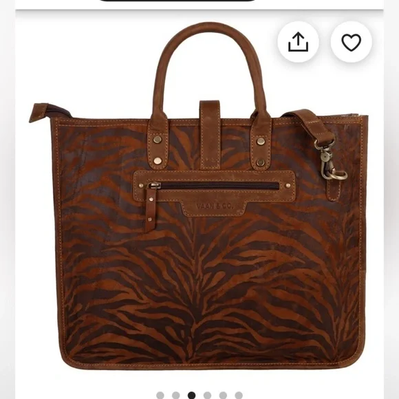 Vaan & Co Jade Mixed Animal Print Suede and Leather Up Cycled Messenger …